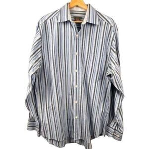 Johnston & Murphy Long Sleeve Cotton Button Up Dress Shirt L